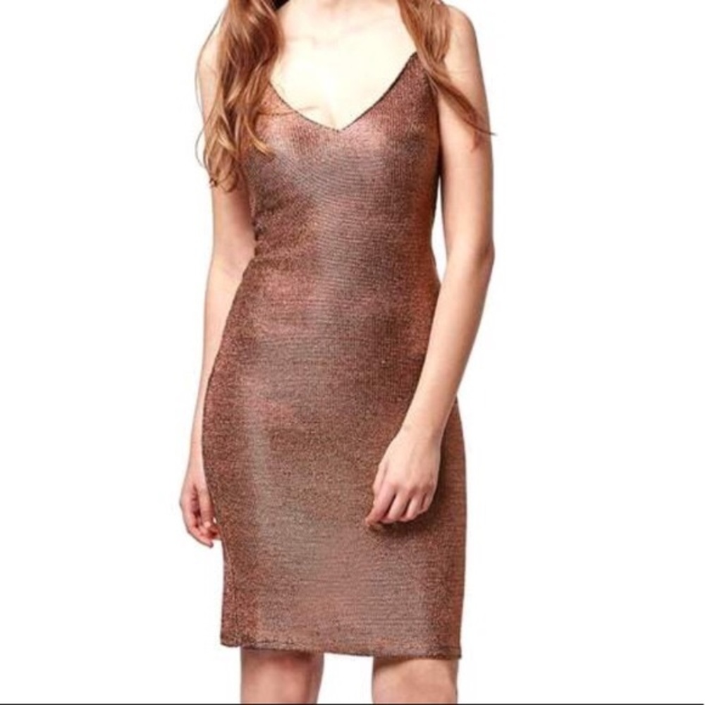 TopShop Pink Chainmail Tank Dress